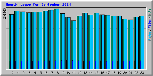 Hourly usage for September 2024