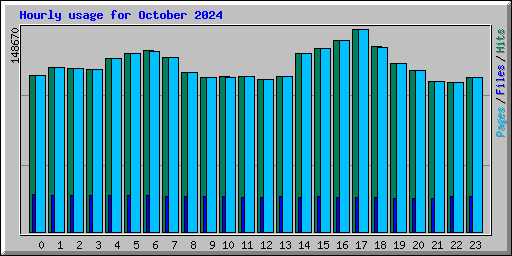 Hourly usage for October 2024