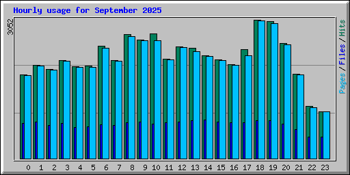 Hourly usage for September 2025