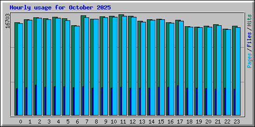 Hourly usage for October 2025