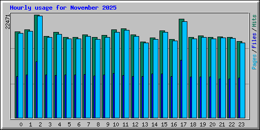 Hourly usage for November 2025