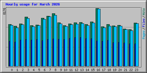 Hourly usage for March 2026