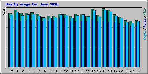 Hourly usage for June 2026
