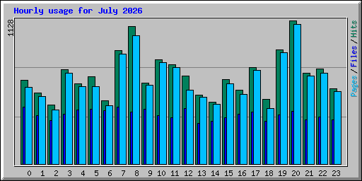 Hourly usage for July 2026